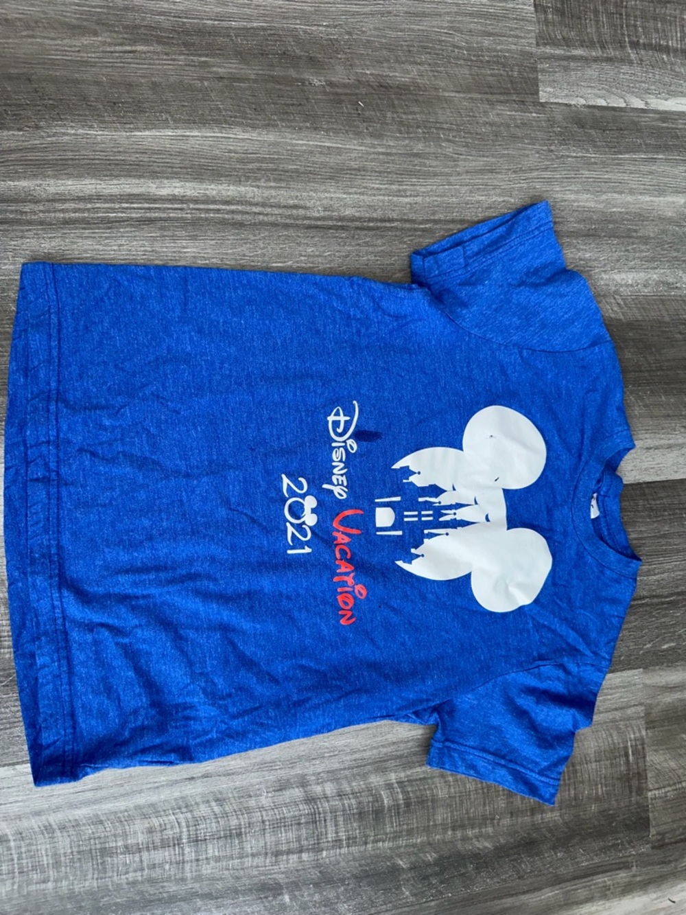 Disney Royal Blue Graphic Vacation 2021 Tee